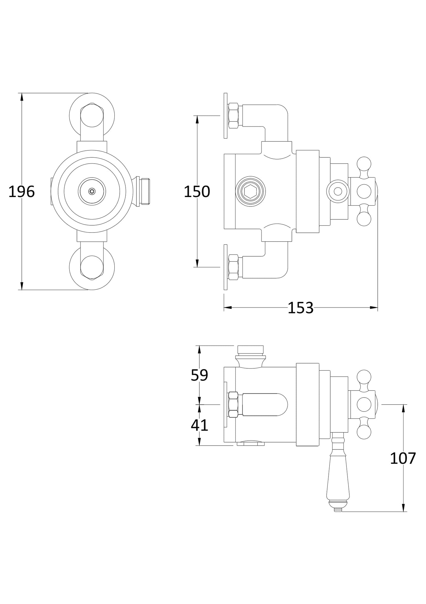 NUIE Dual Thermostatic Shower Valve