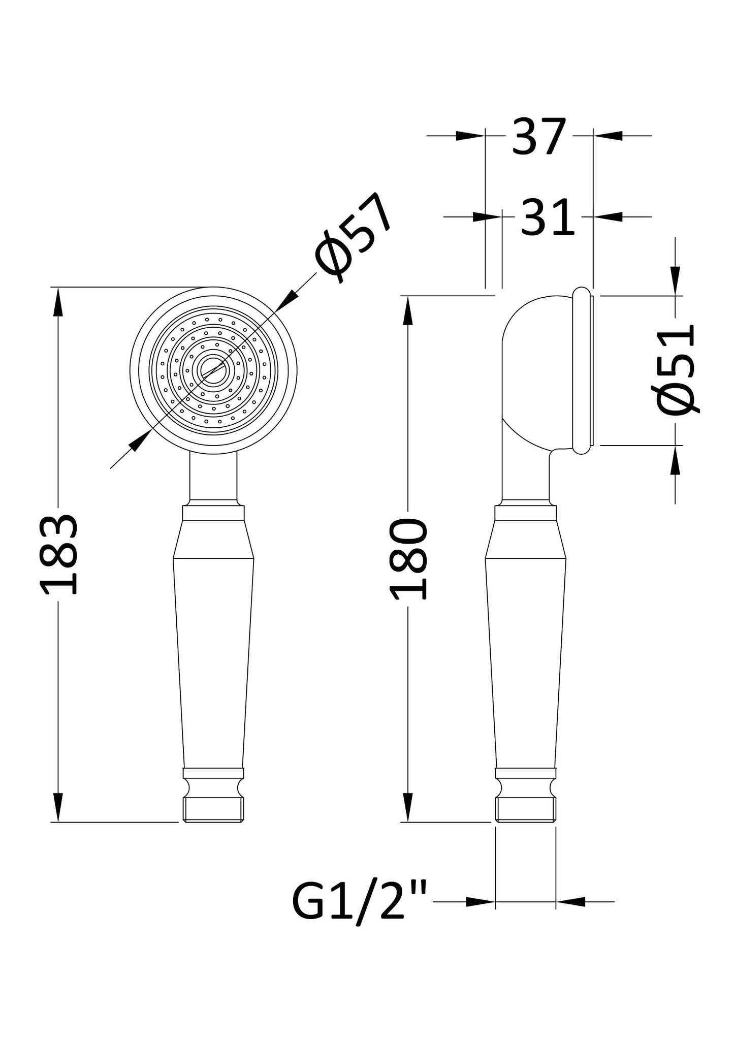 Hudson Reed Small Traditional Handset