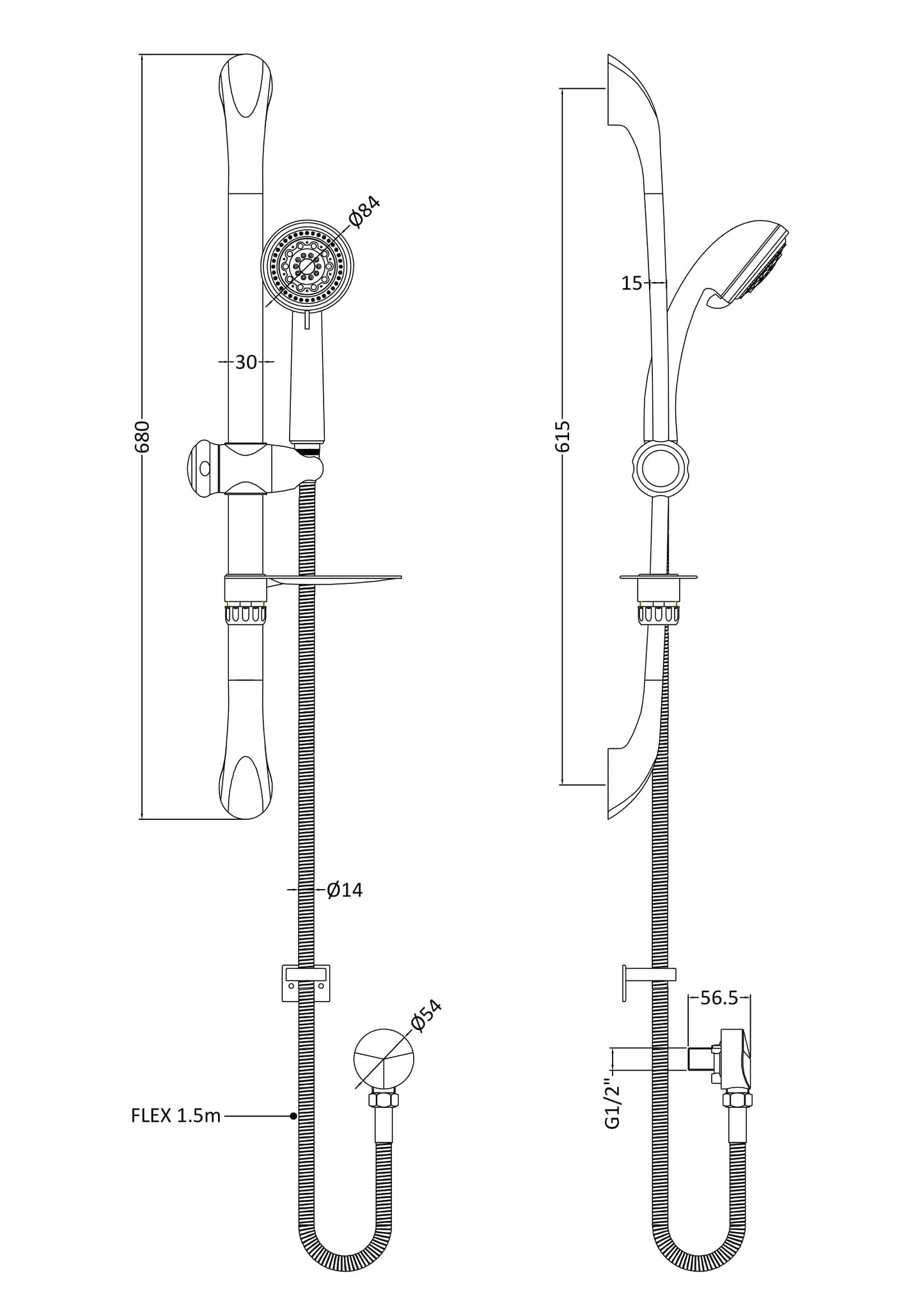 NUIE Luxury Slide Rail Kit