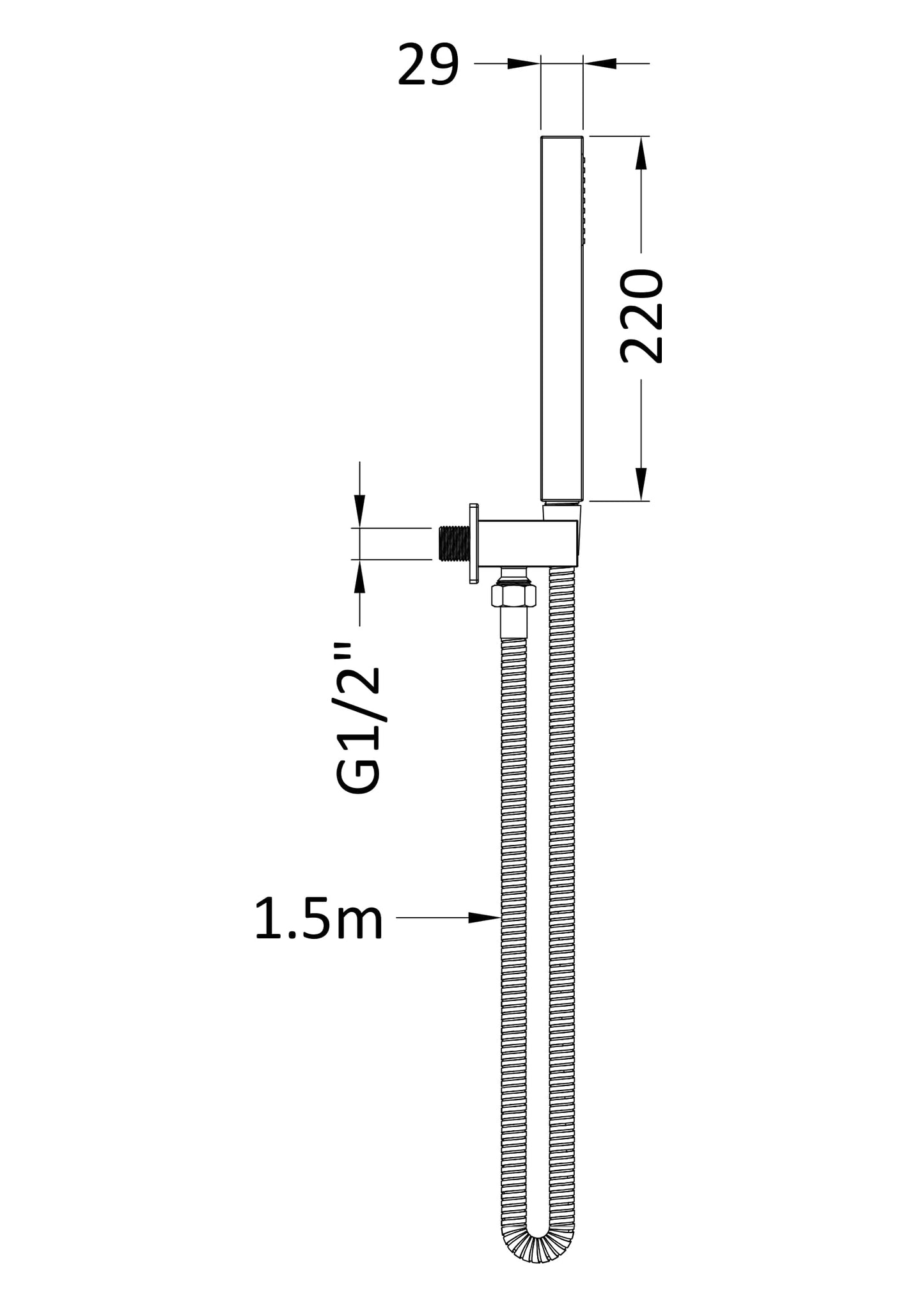 NUIE Sq Outlet Elbow C/W Parking Bkt & Kit