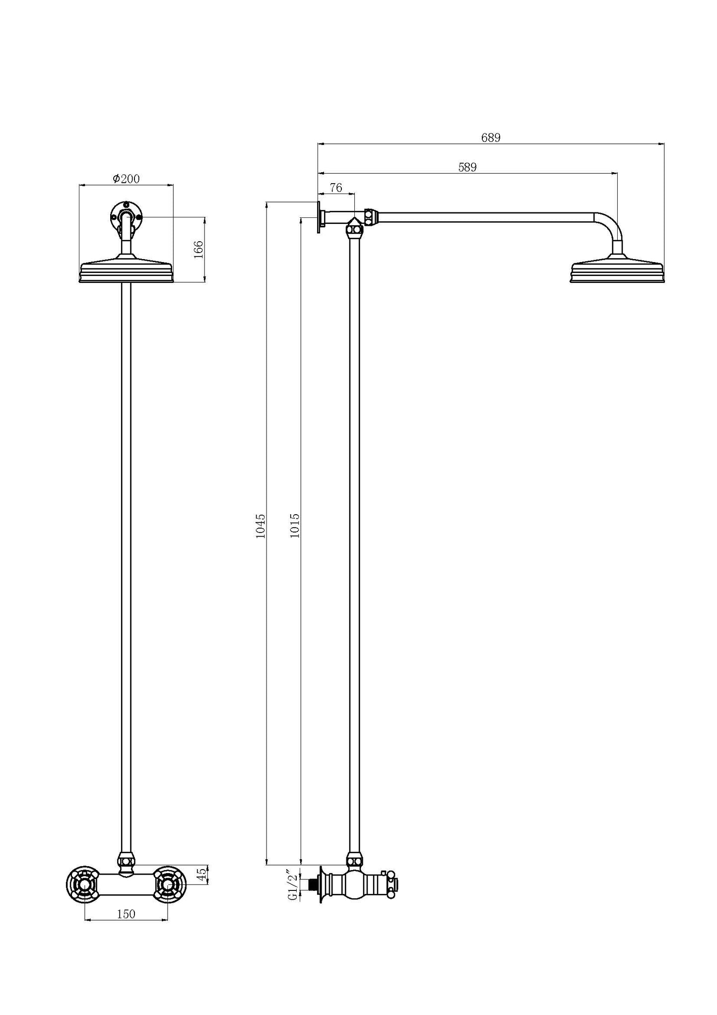 Hudson Reed Traditional Thermostatic Shower Valve & Kit