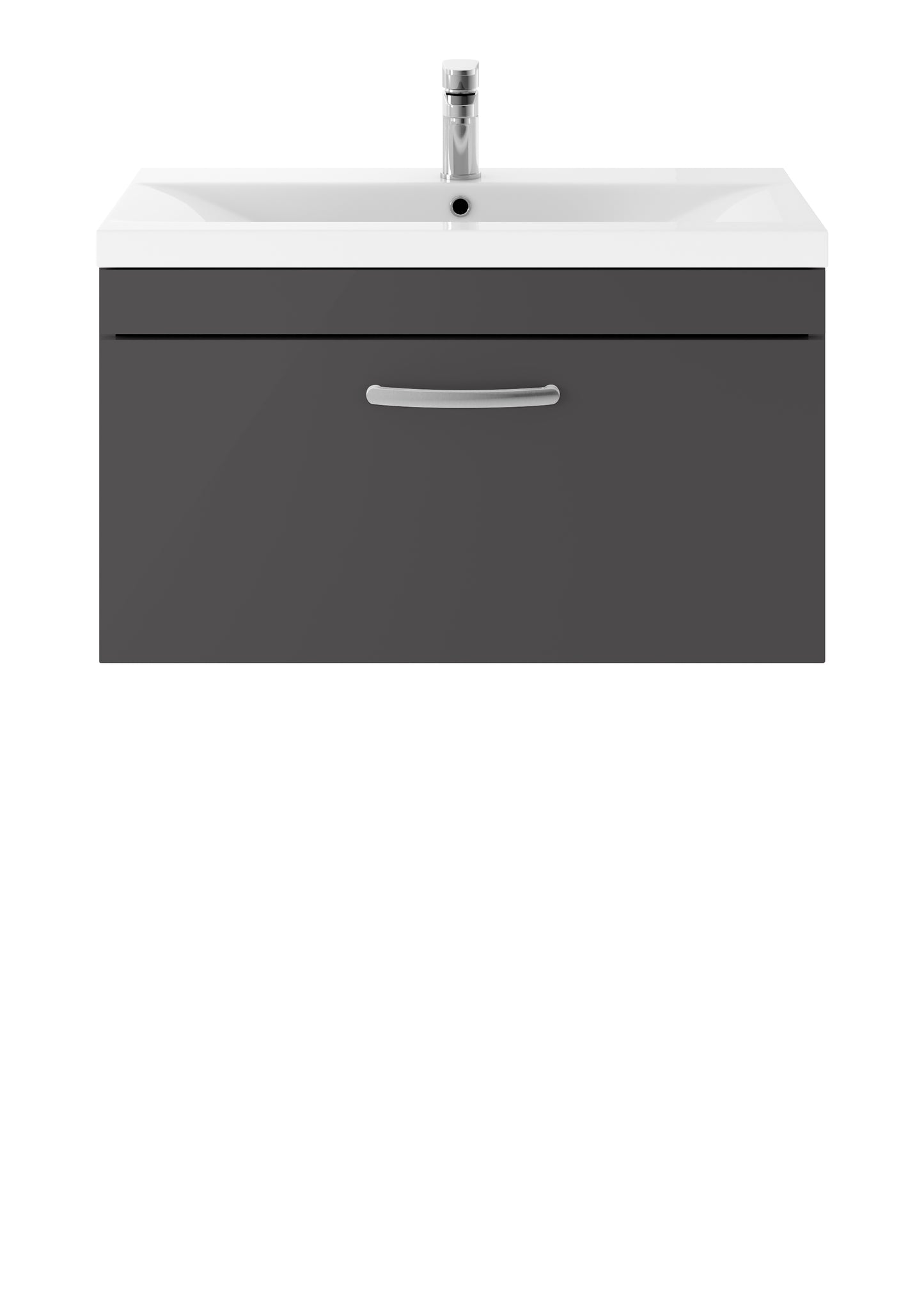 NUIE 800mm Wall Hung Cabinet With Basin 1