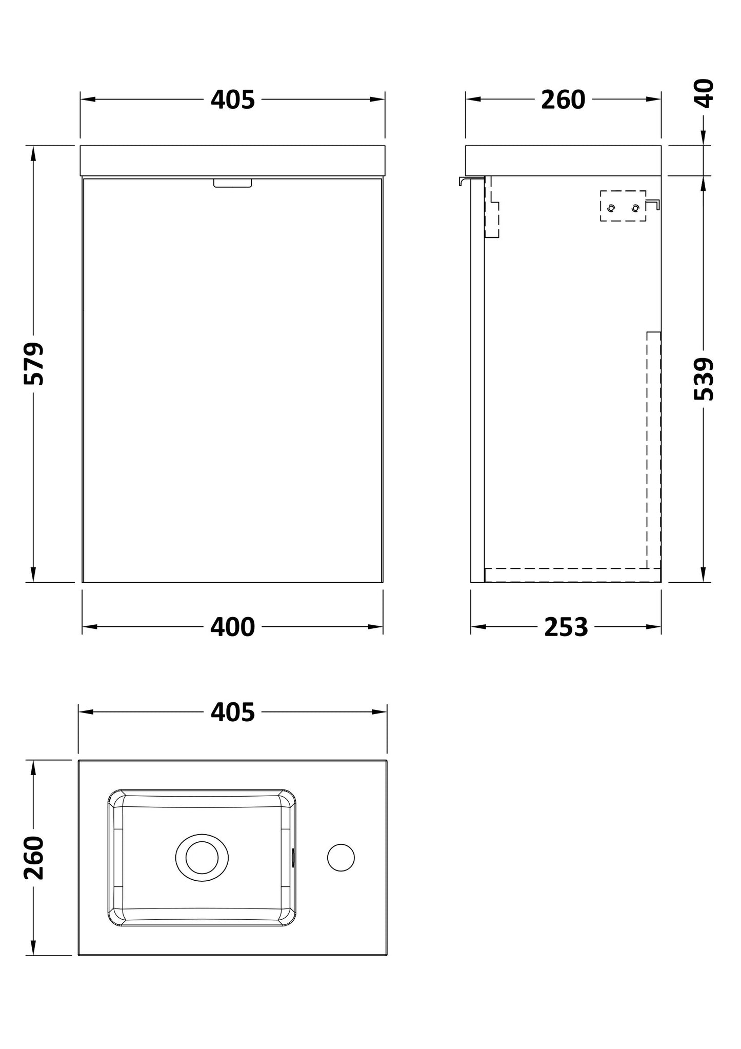 Hudson Reed 400mm Vanity Unit & Basin