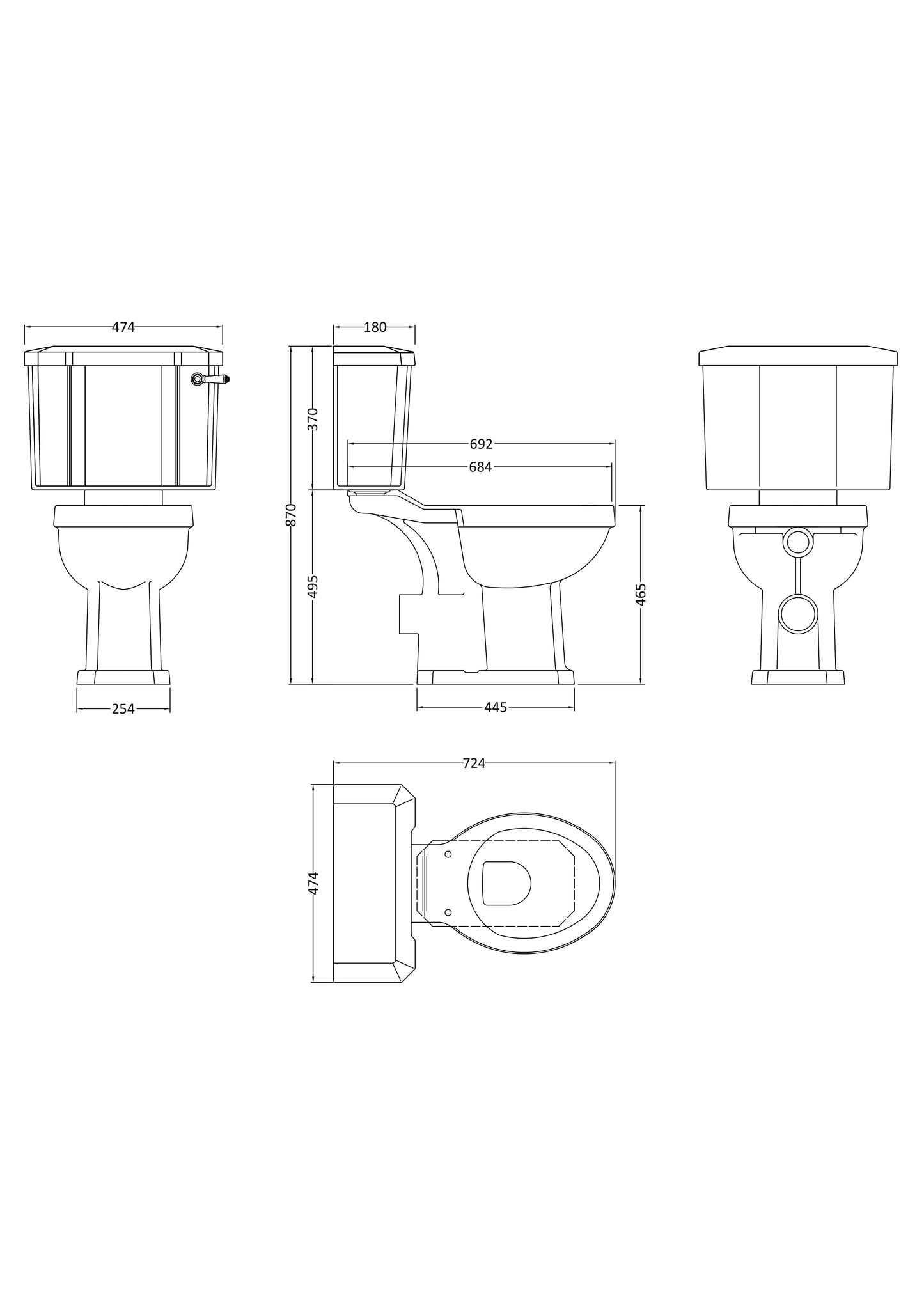 Hudson Reed Comfort Height Close Coupled WC & Cistern
