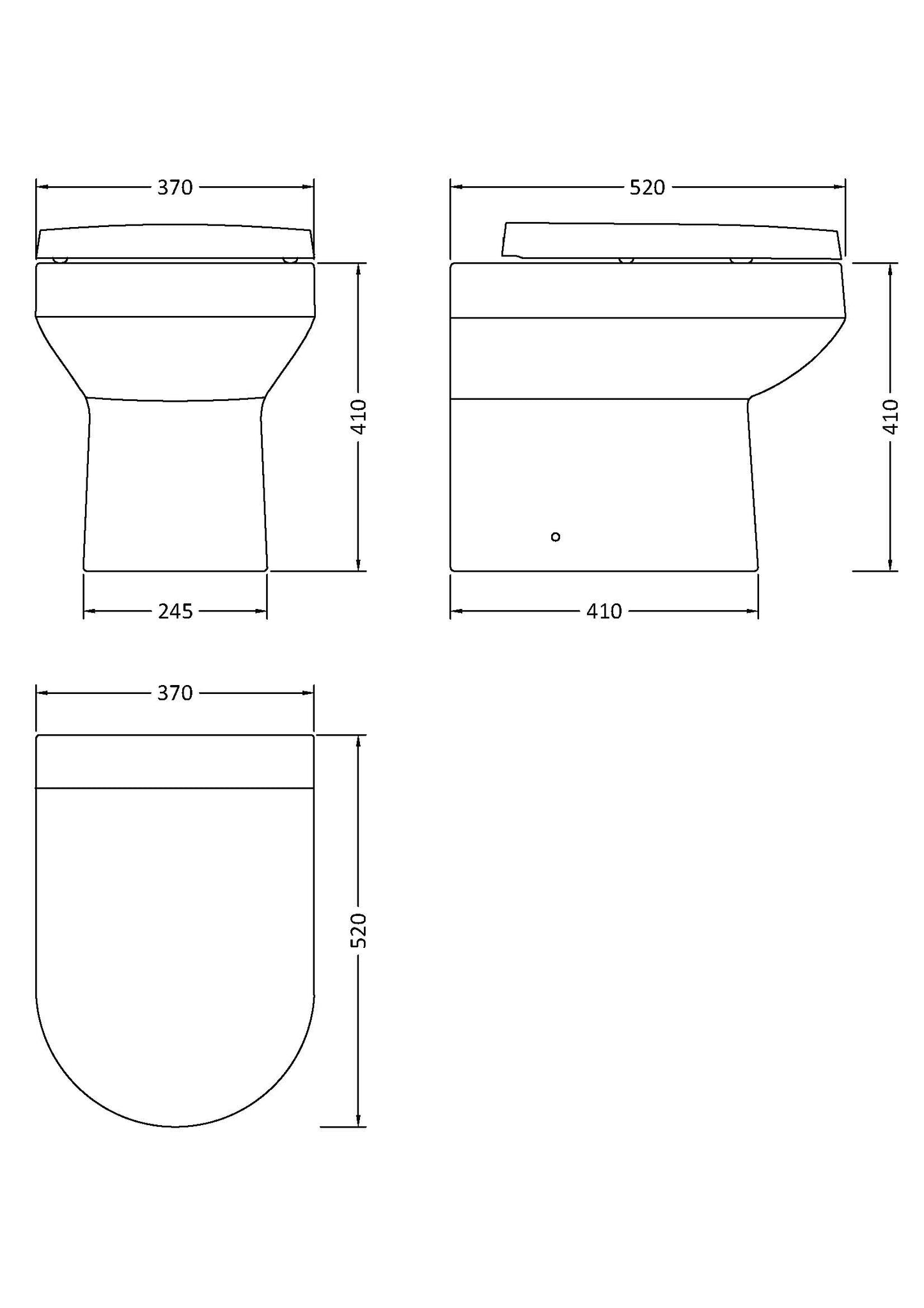 Hudson Reed Back to Wall Pan & Seat