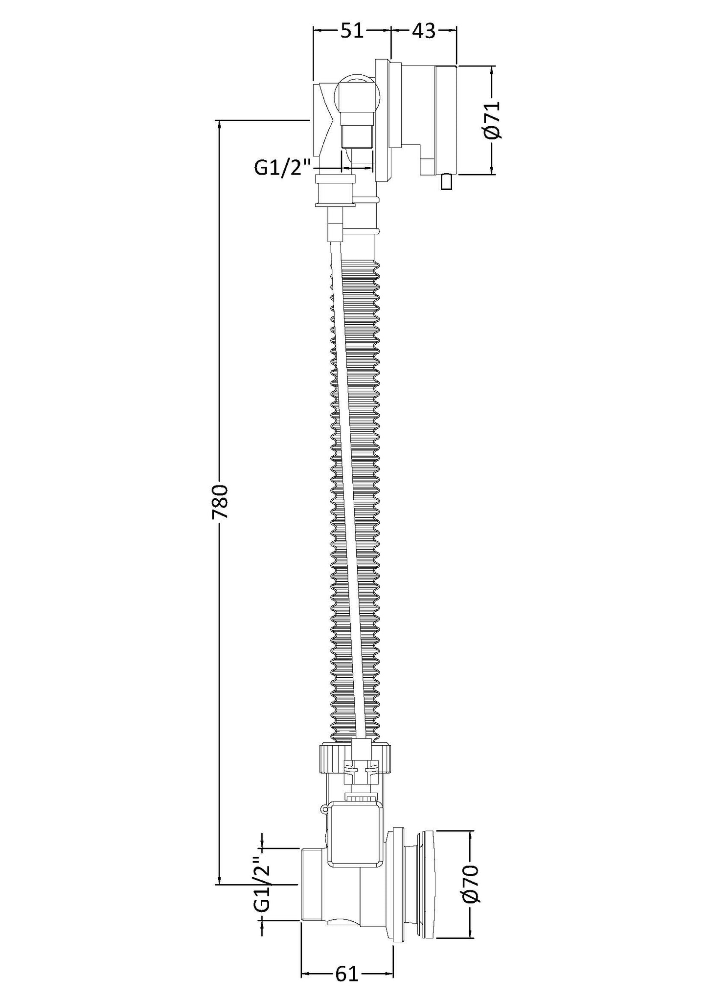 NUIE Freeflow Bath Filler