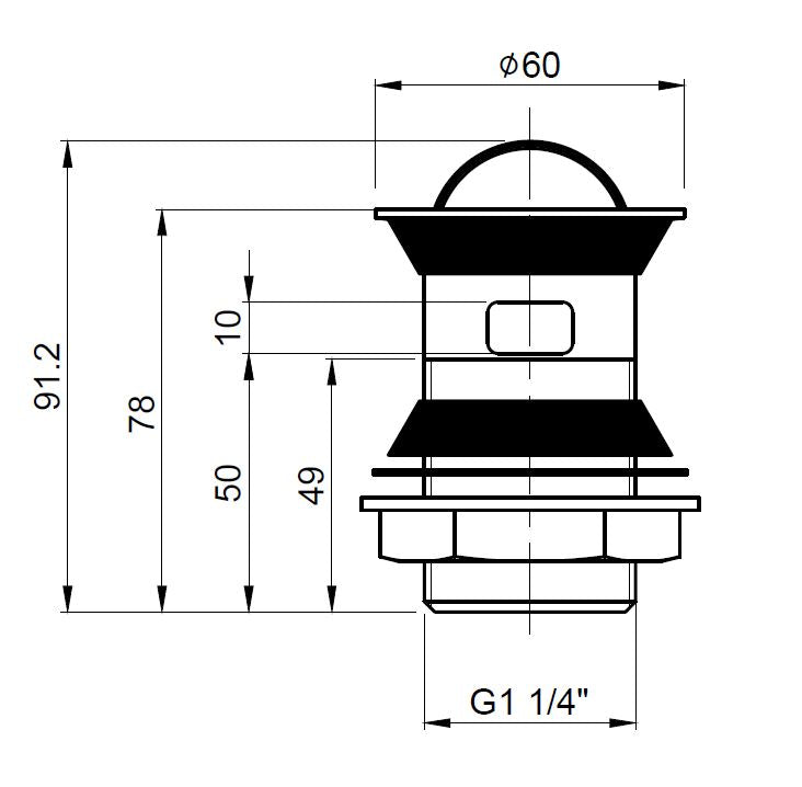 NUIE Flip Top Basin Waste