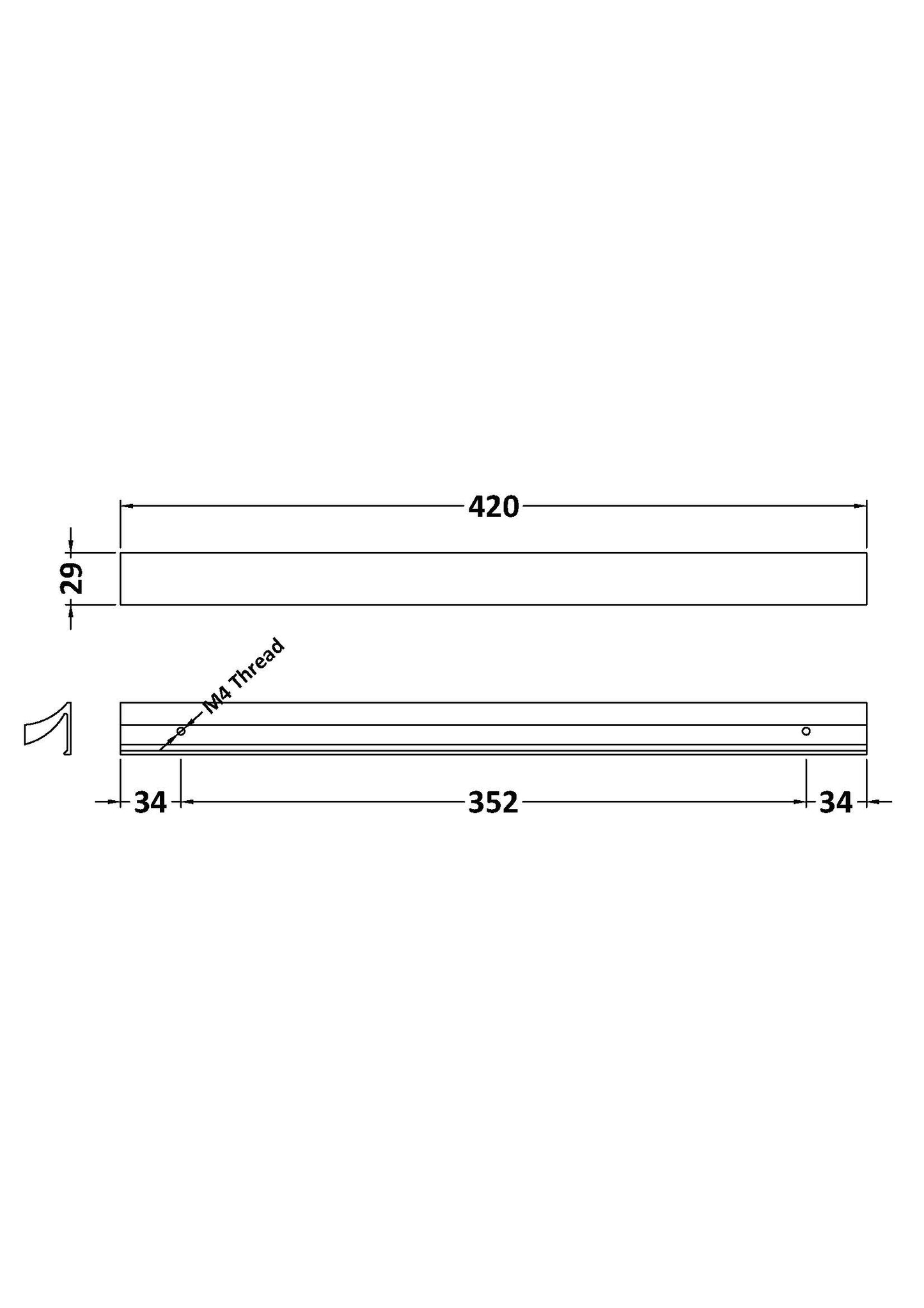 NUIE Handle 420mm