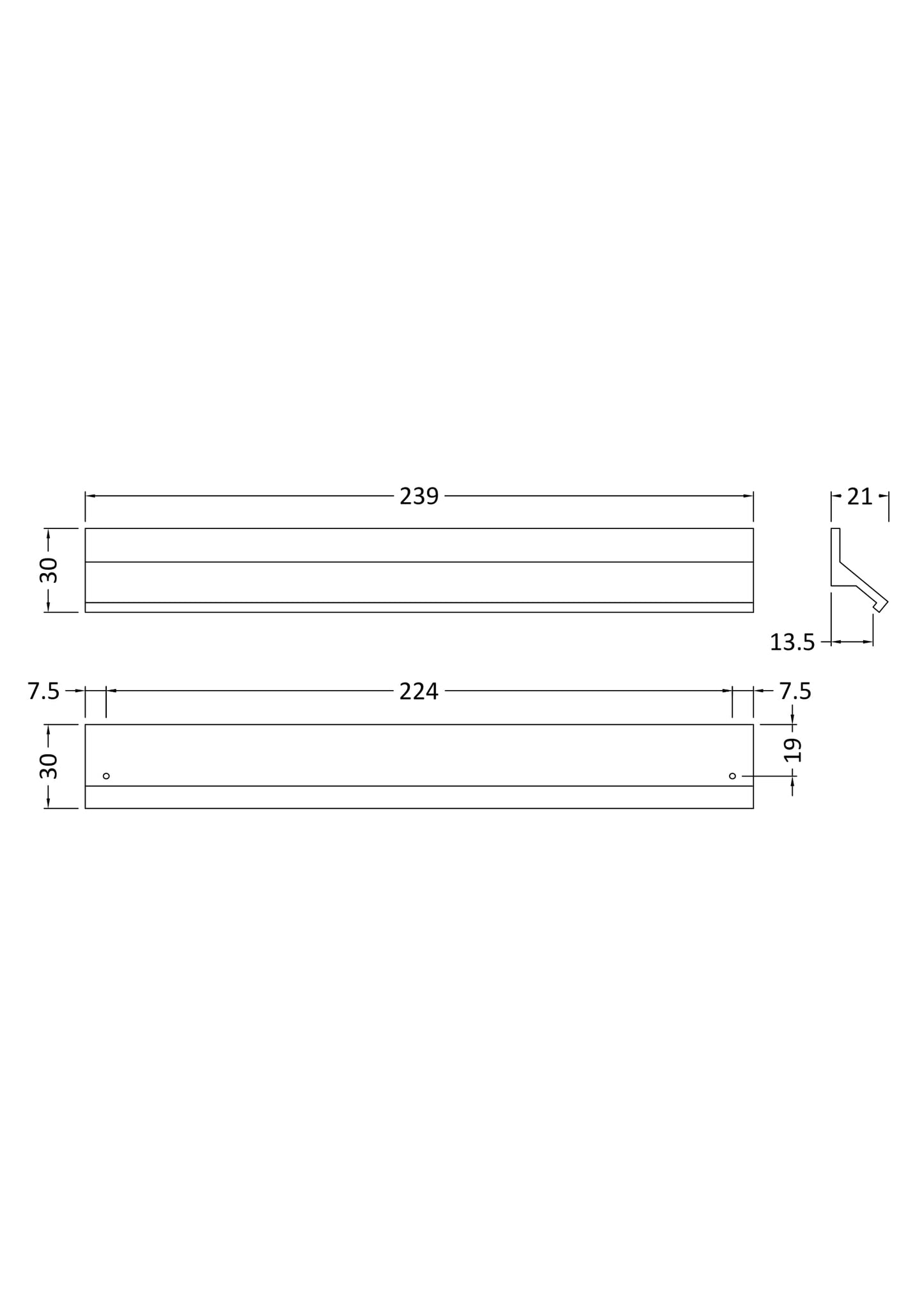 NUIE Profile Handle 224mm
