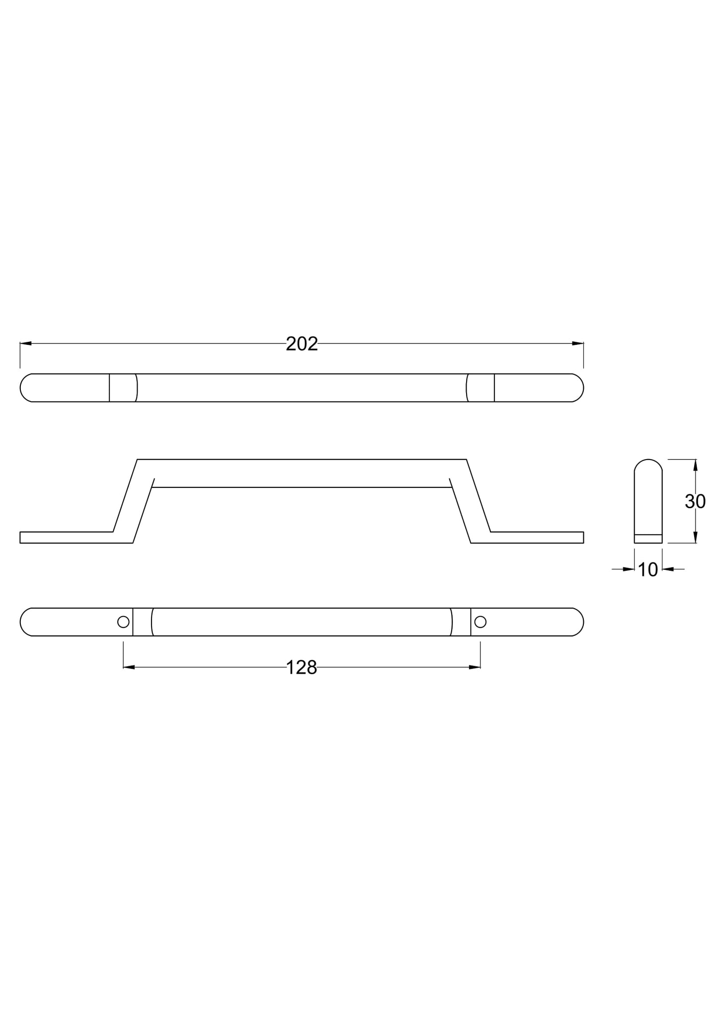 Hudson Reed Round Strap Chrome Handle