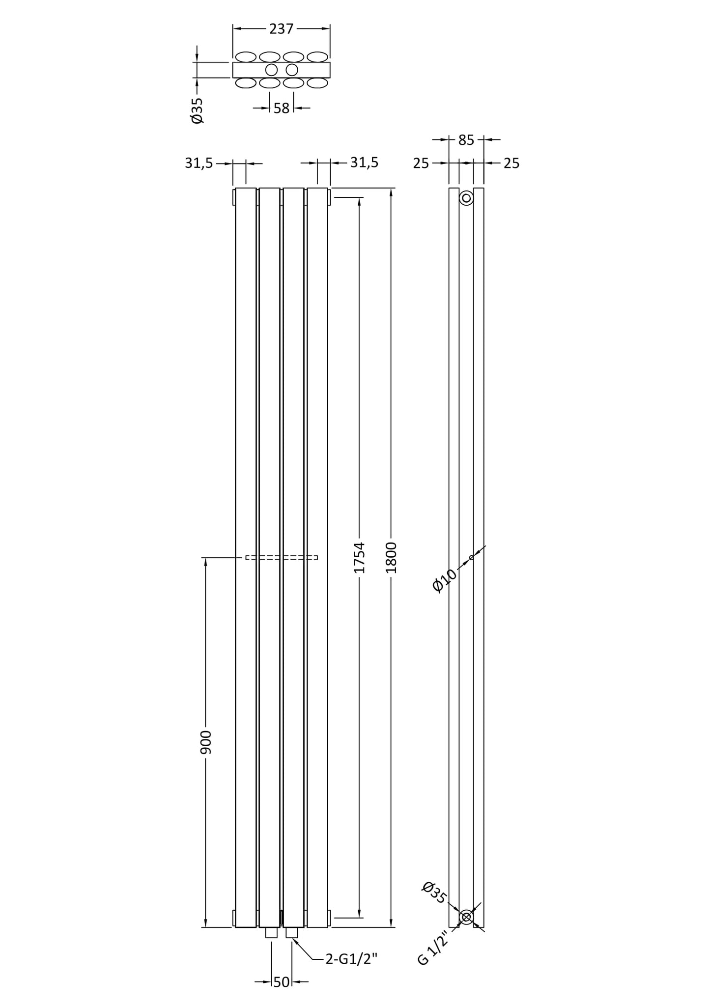 NUIE Compact Designer Radiator