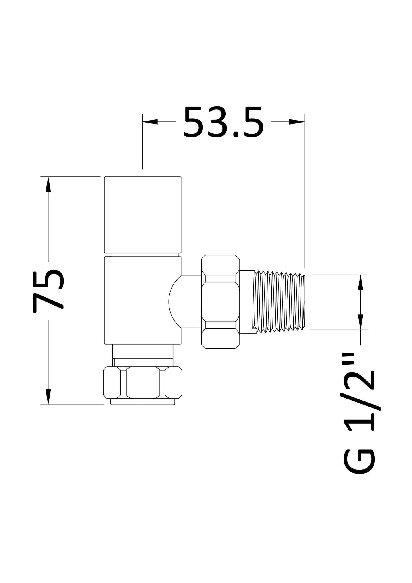 NUIE Angled Radiator Valve Pack (Pairs)