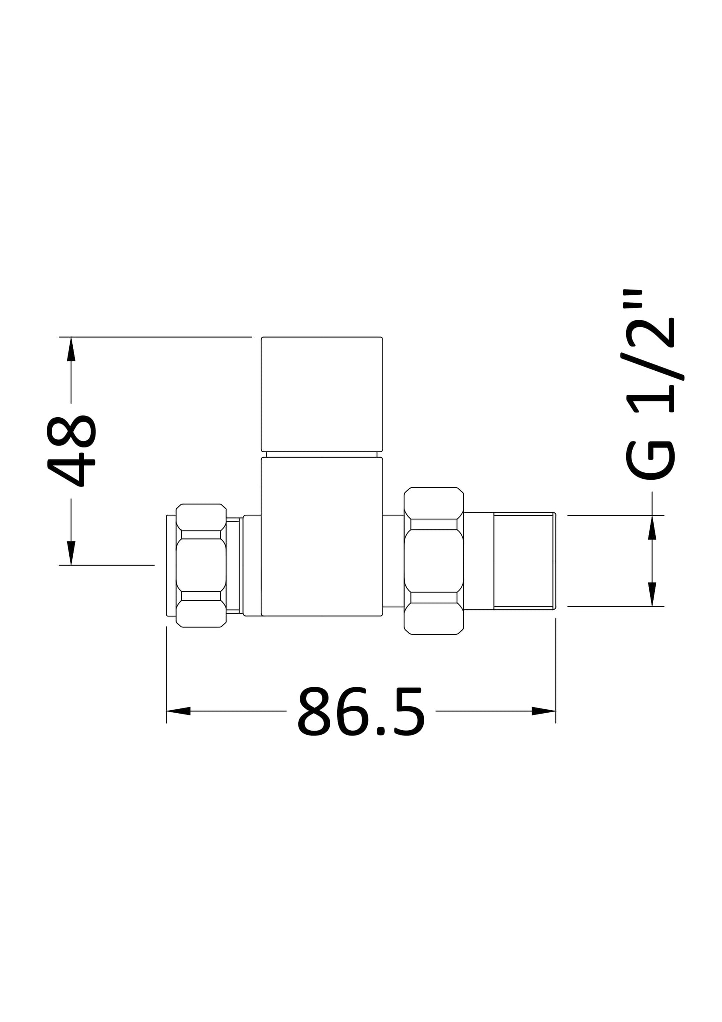 NUIE Straight Radiator Valve Pack (Pairs)
