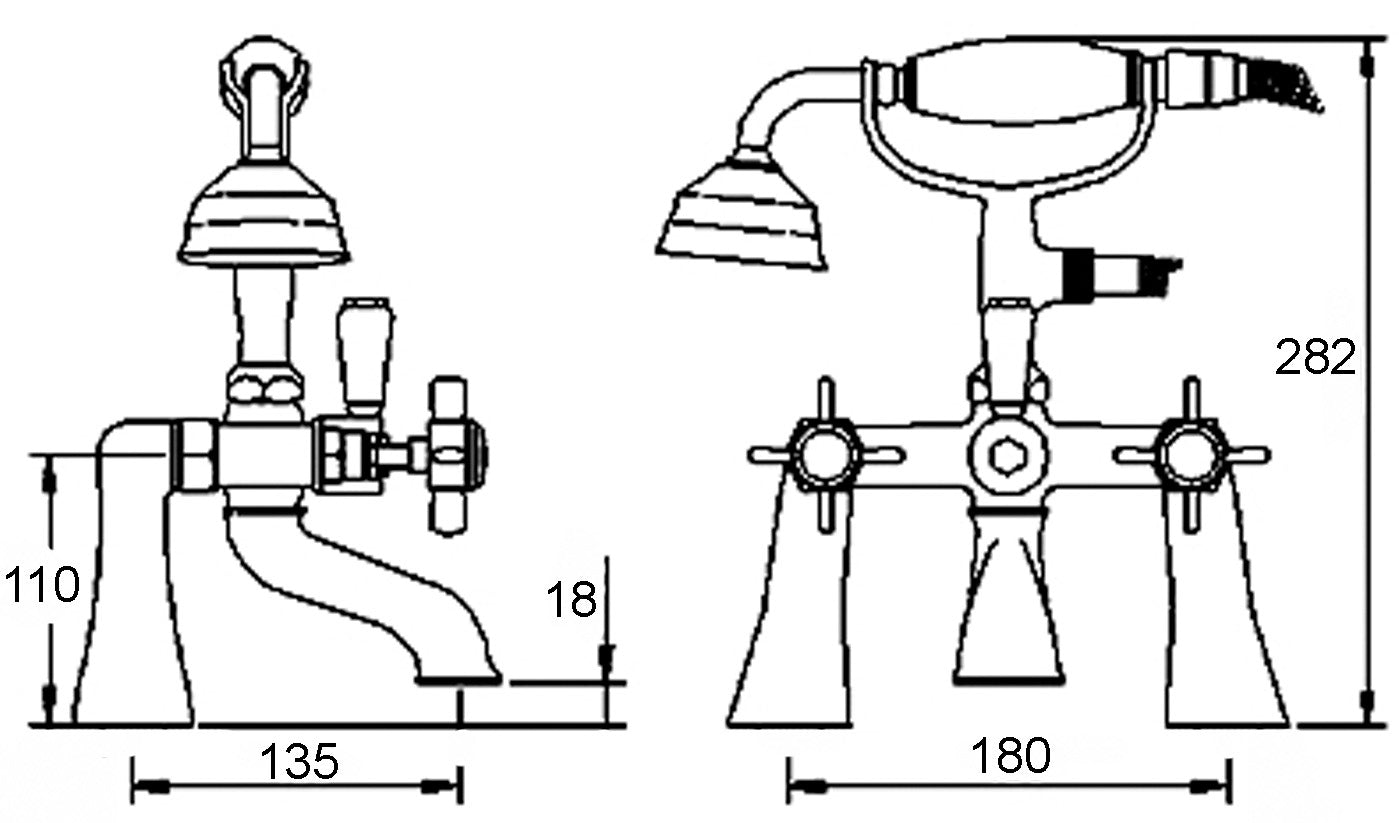NUIE 1/2" Bath Shower Mixer
