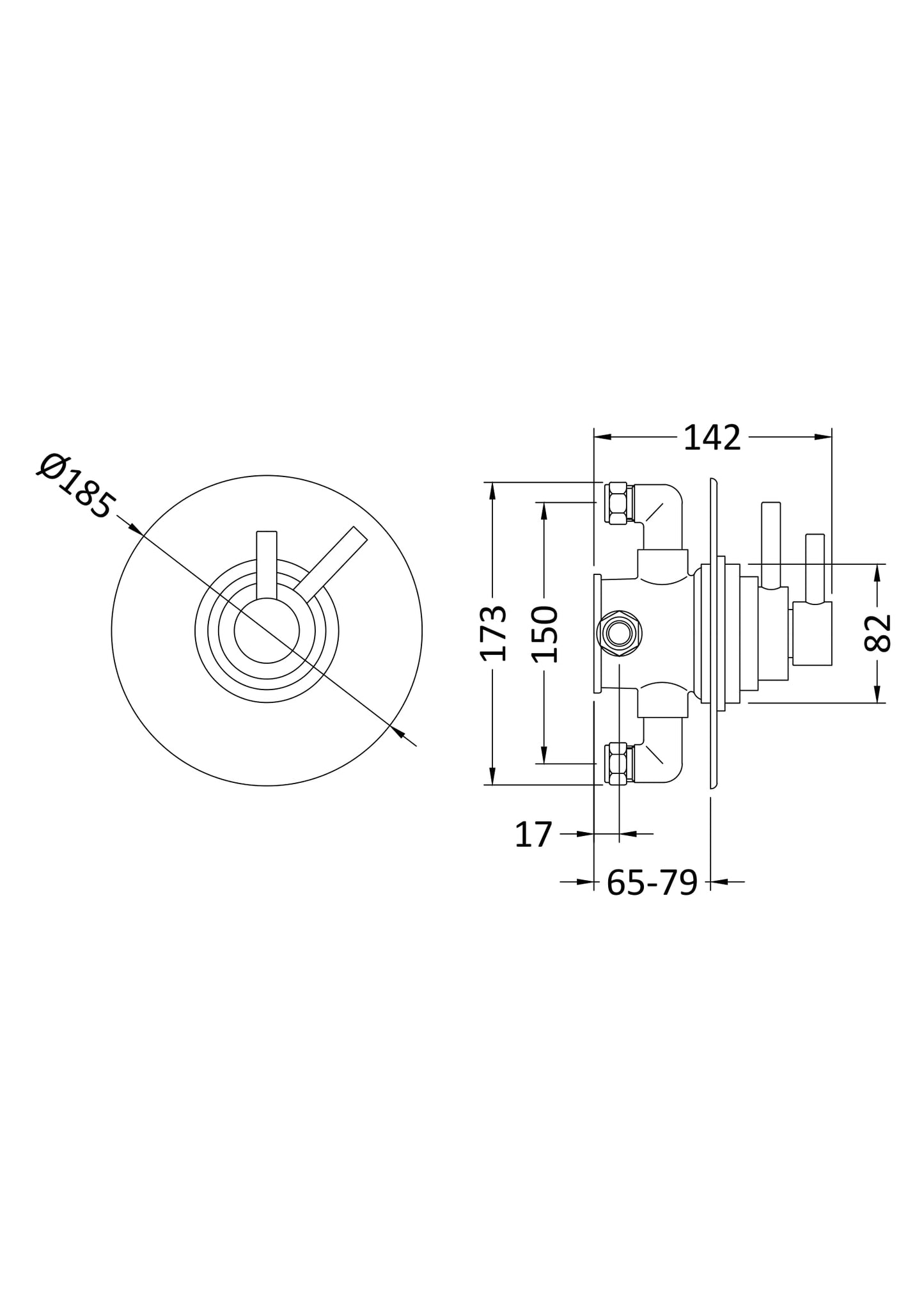 Hudson Reed Concealed Thermostatic Shower Valve