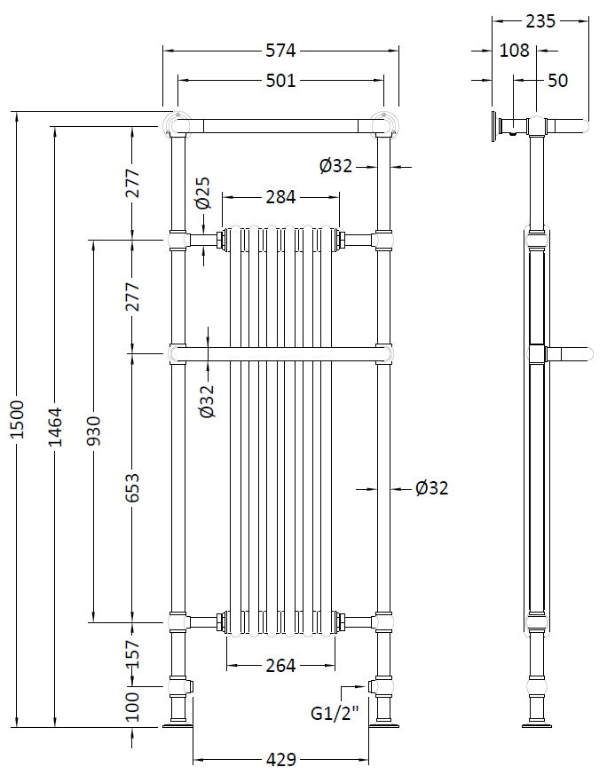 Hudson Reed Brampton Towel Rail