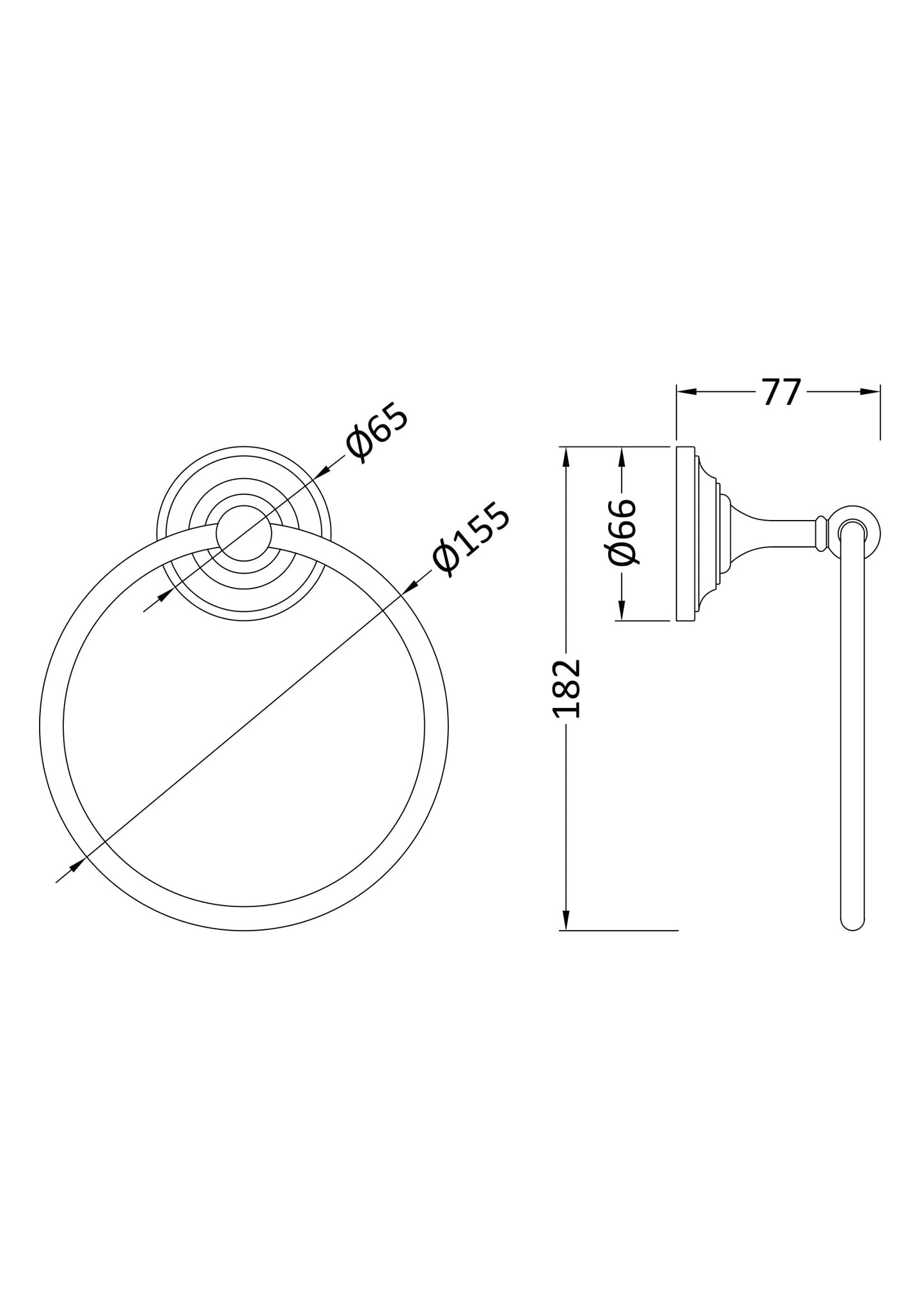 Hudson Reed Towel Ring