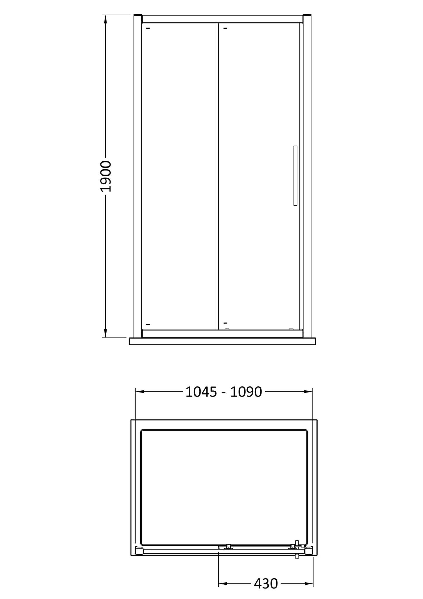 Hudson Reed Apex 1100mm Sliding Door