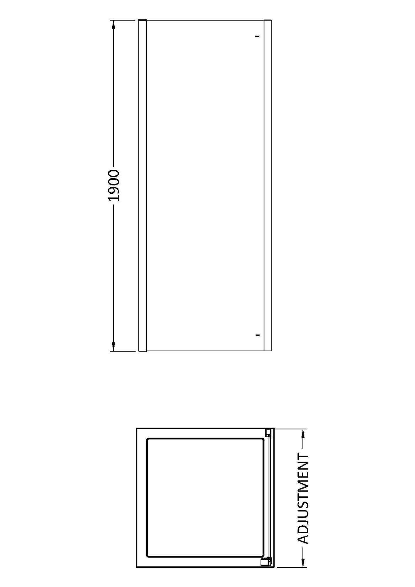 Hudson Reed Apex 900mm Side Panel
