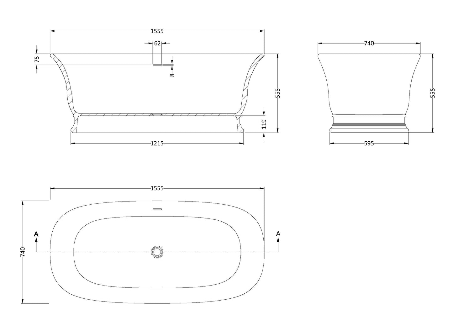 Hudson Reed Freestanding Bath