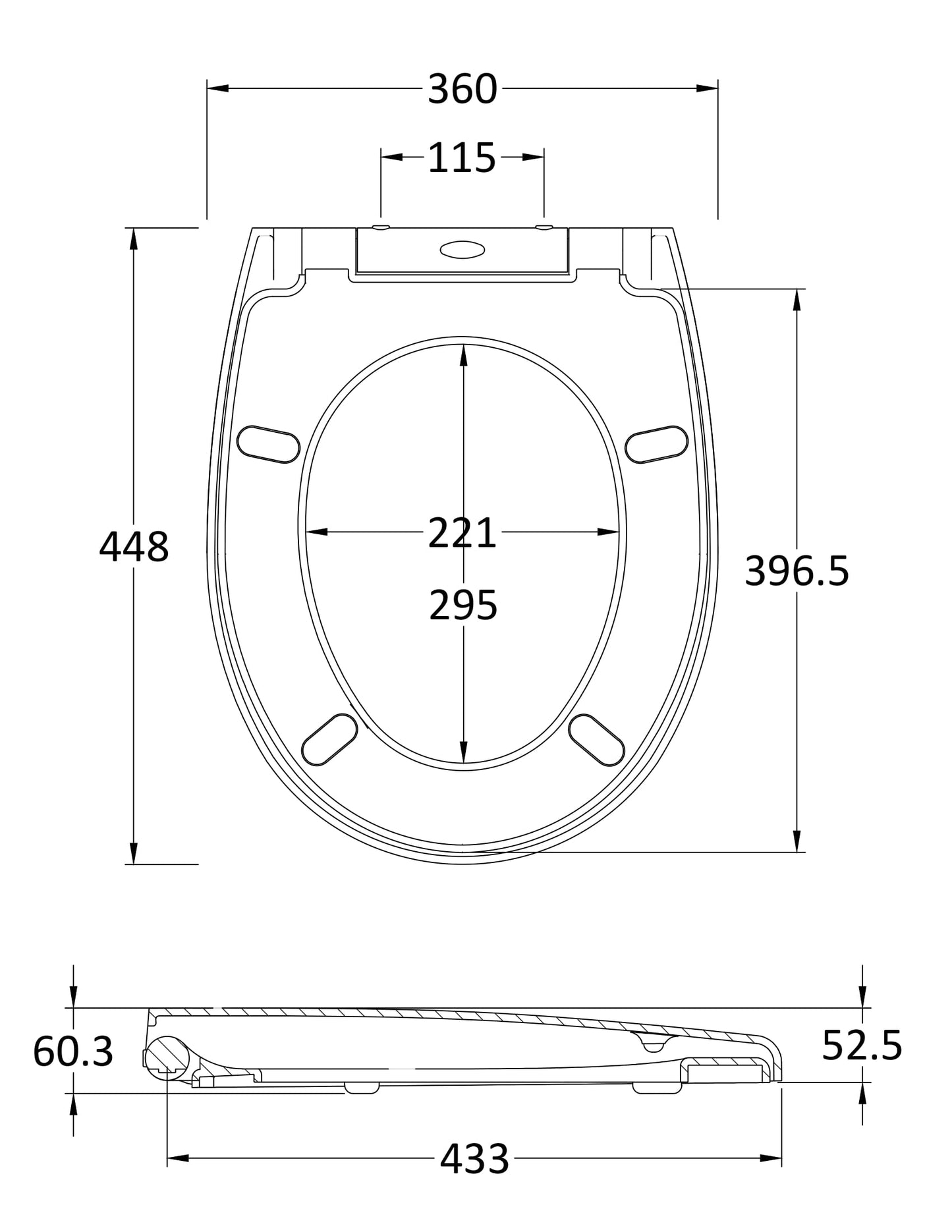 NUIE Luxury Soft Close Toilet Seat