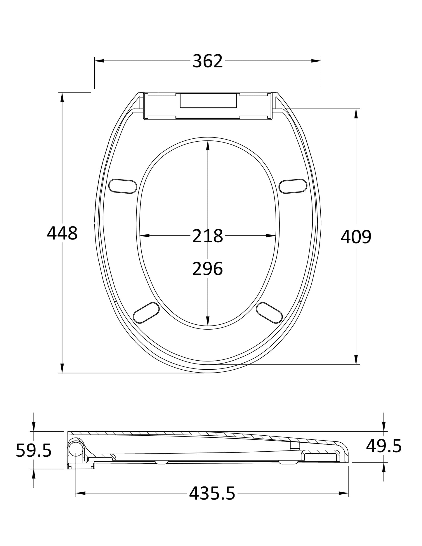NUIE Standard Soft Close Toilet Seat