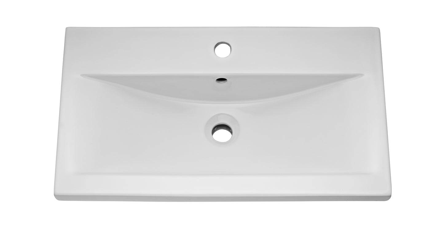 NUIE 800mm Floor Standing Cabinet & Mid-Edge Basin