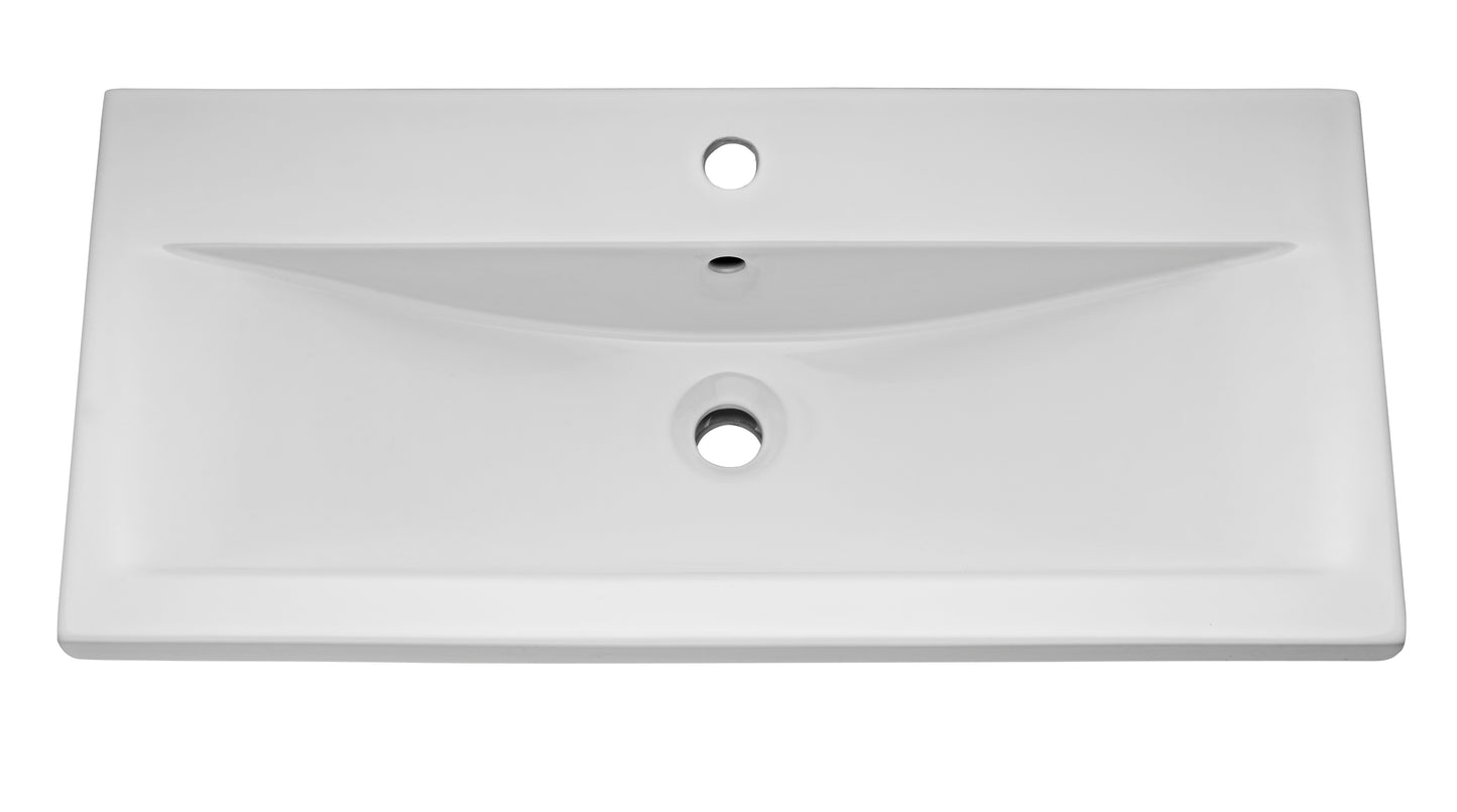 NUIE 1000mm Floor Standing Cabinet & Mid-Edge Basin