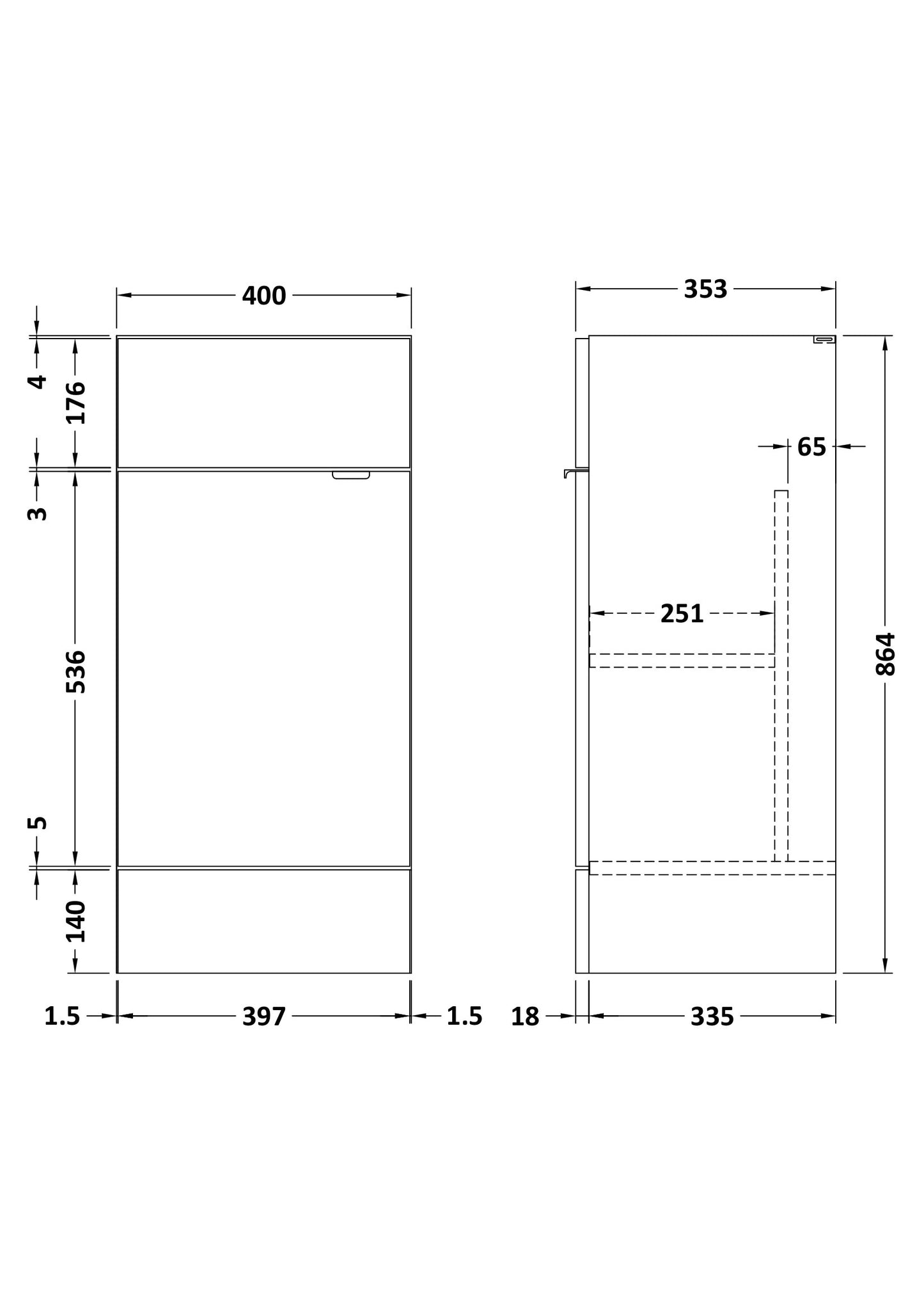 Hudson Reed 400mm Vanity Unit