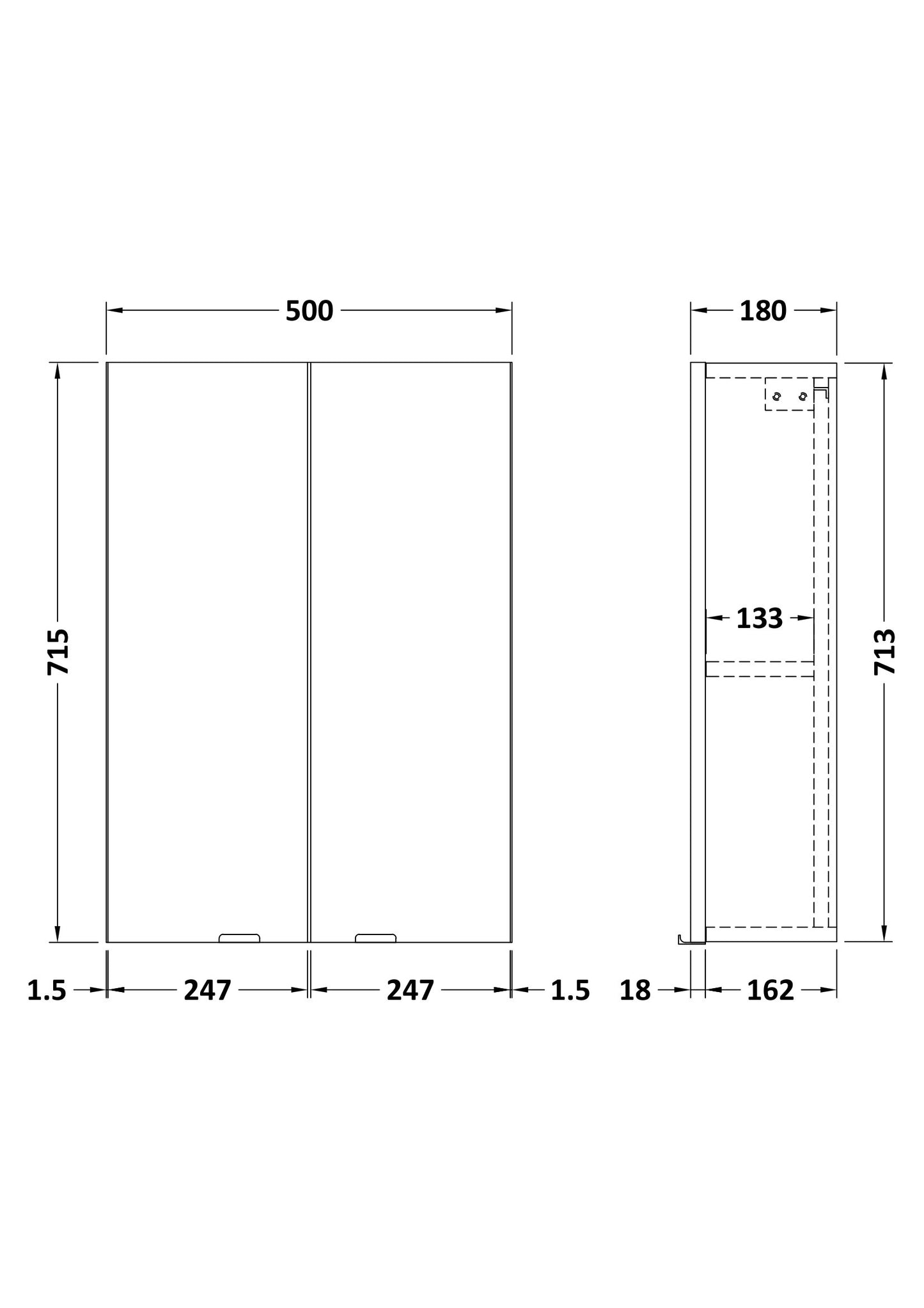 Hudson Reed 500mm Wall Unit
