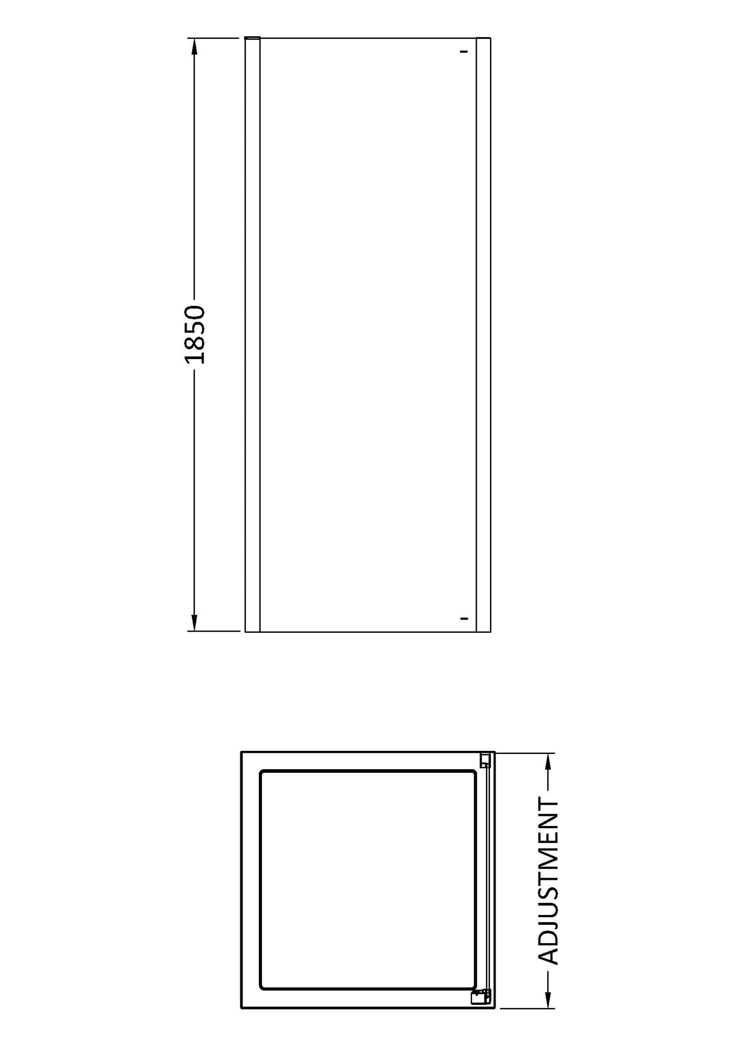 Hudson Reed Pacific 1000mm Side Panel