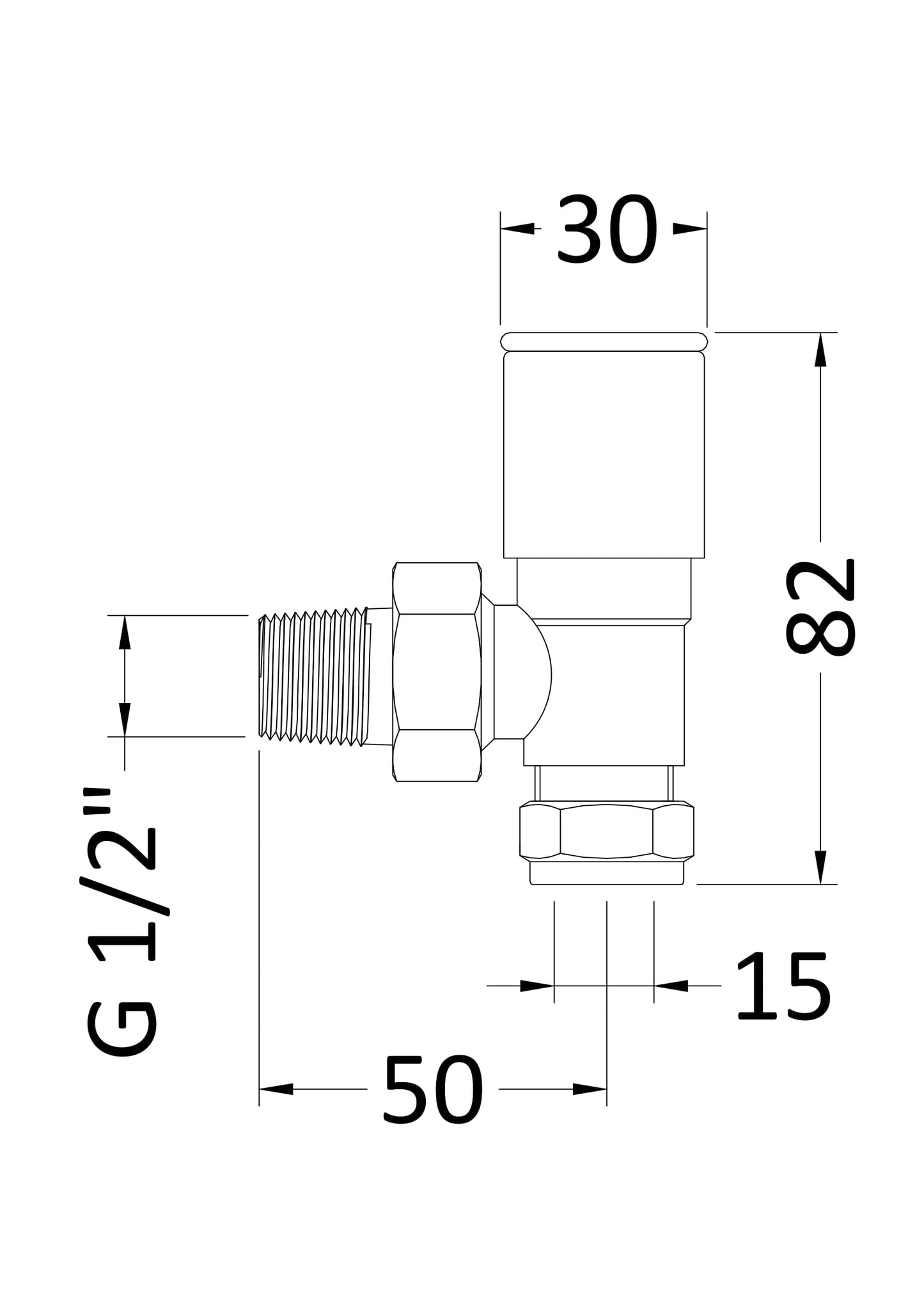NUIE Angled Radiator Valve Pack (Pairs)