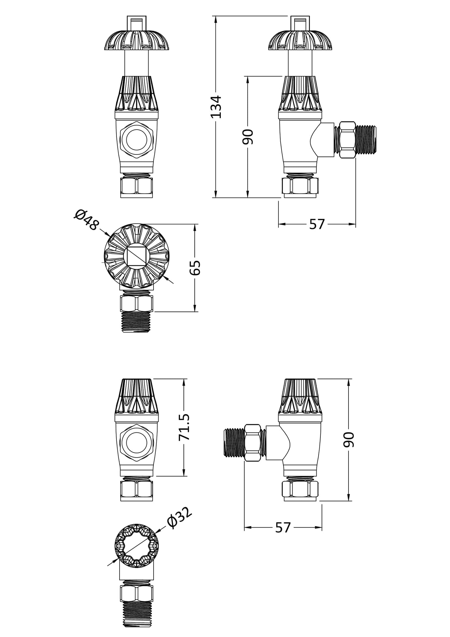 Hudson Reed Thermostatic Radiator Valve Pack