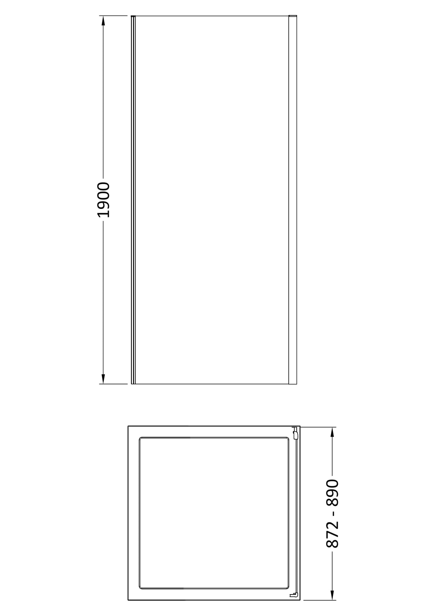 NUIE 1900 x 900mm Side Panel