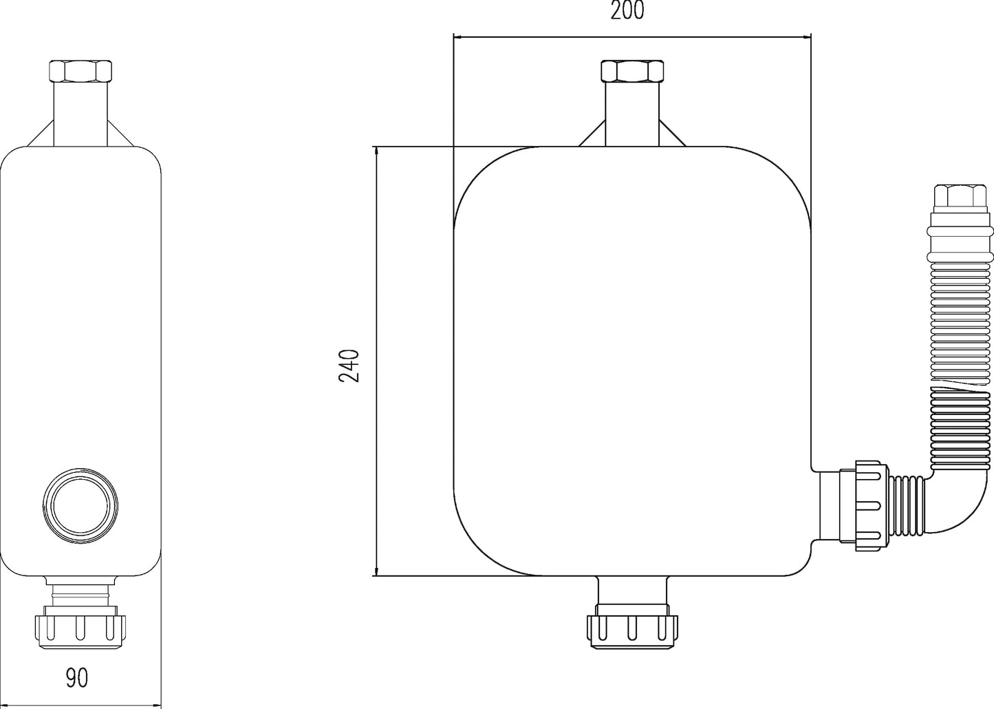 NUIE 4 Tap Hole Hose Retainer