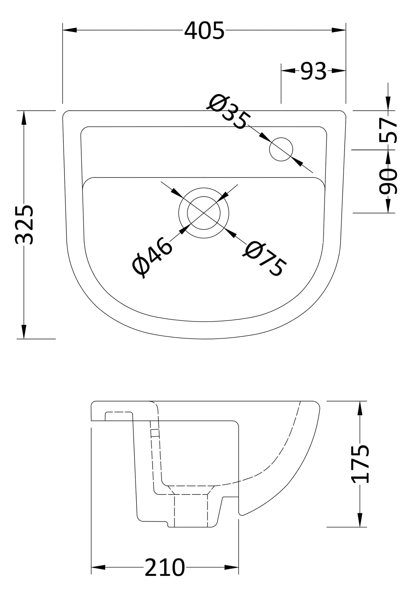 Hudson Reed Oculus Semi Recessed Basin