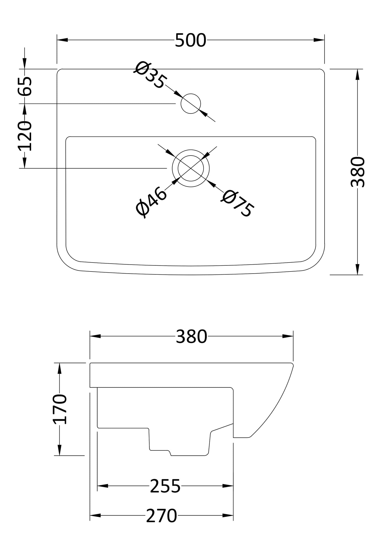 Hudson Reed Lynx Semi Recessed Basin