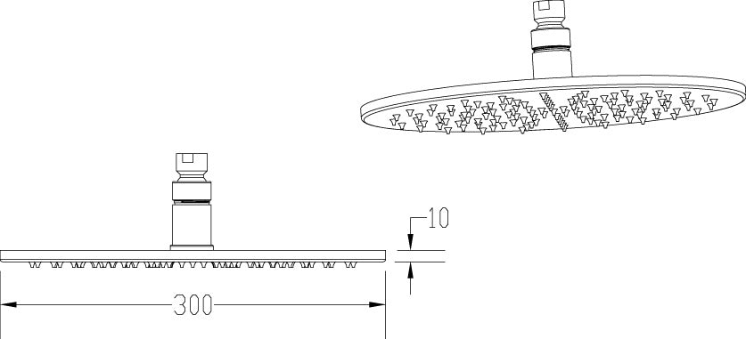 NUIE Round LED Fixed Head