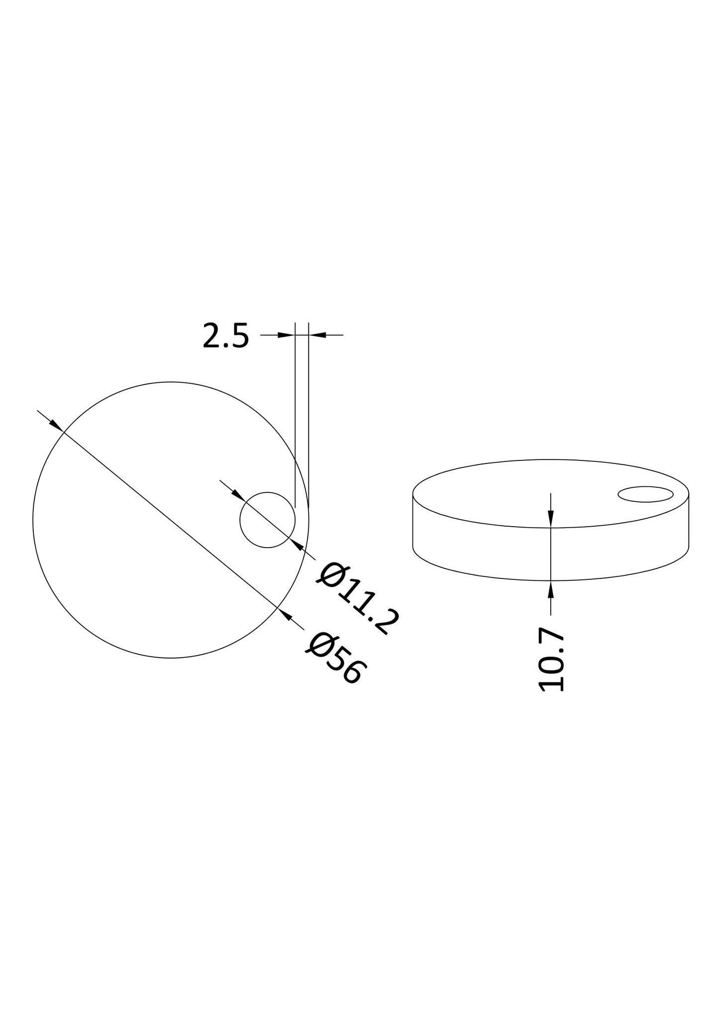 NUIE Matt Black Toilet Seat Cover Caps
