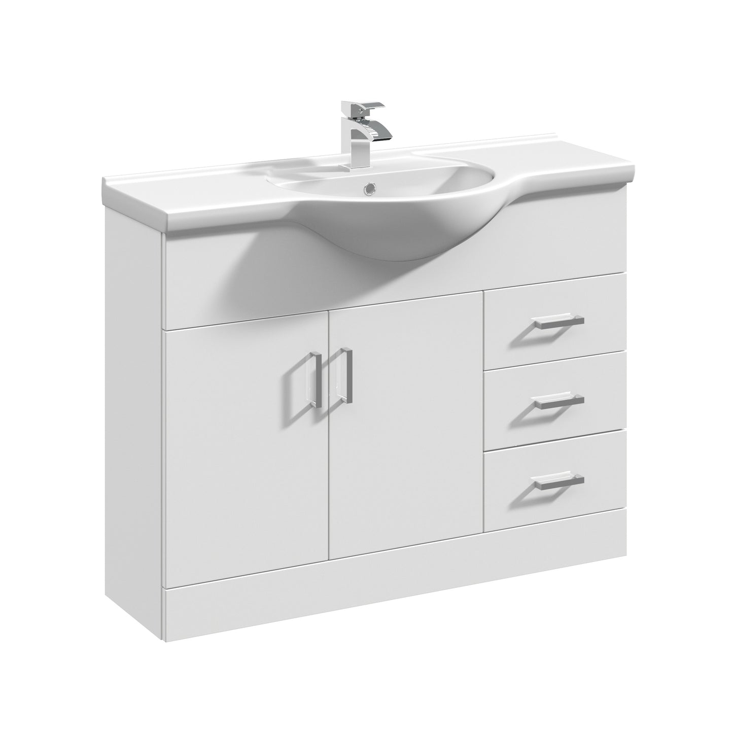 NUIE 1050mm Floor Standing Cabinet & Round Basin