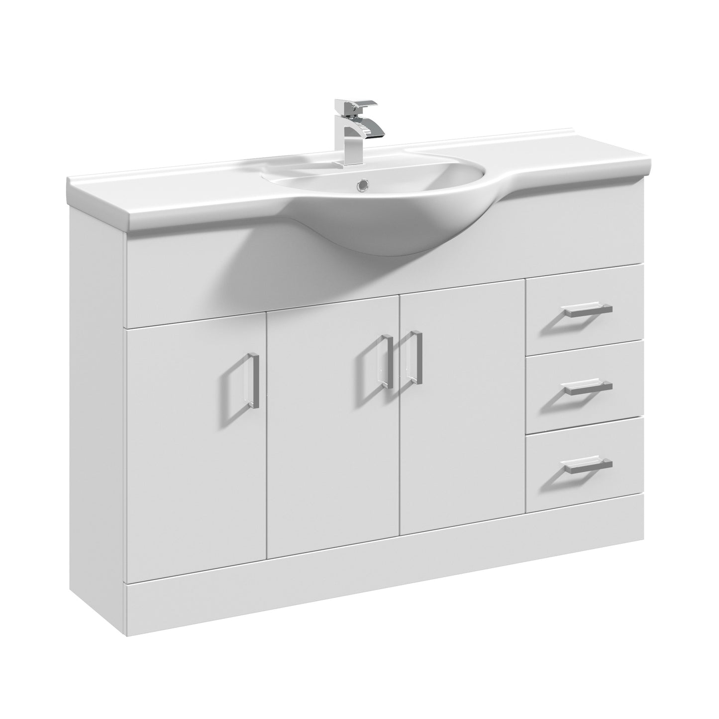 NUIE 1200mm Floor Standing Cabinet & Round Basin