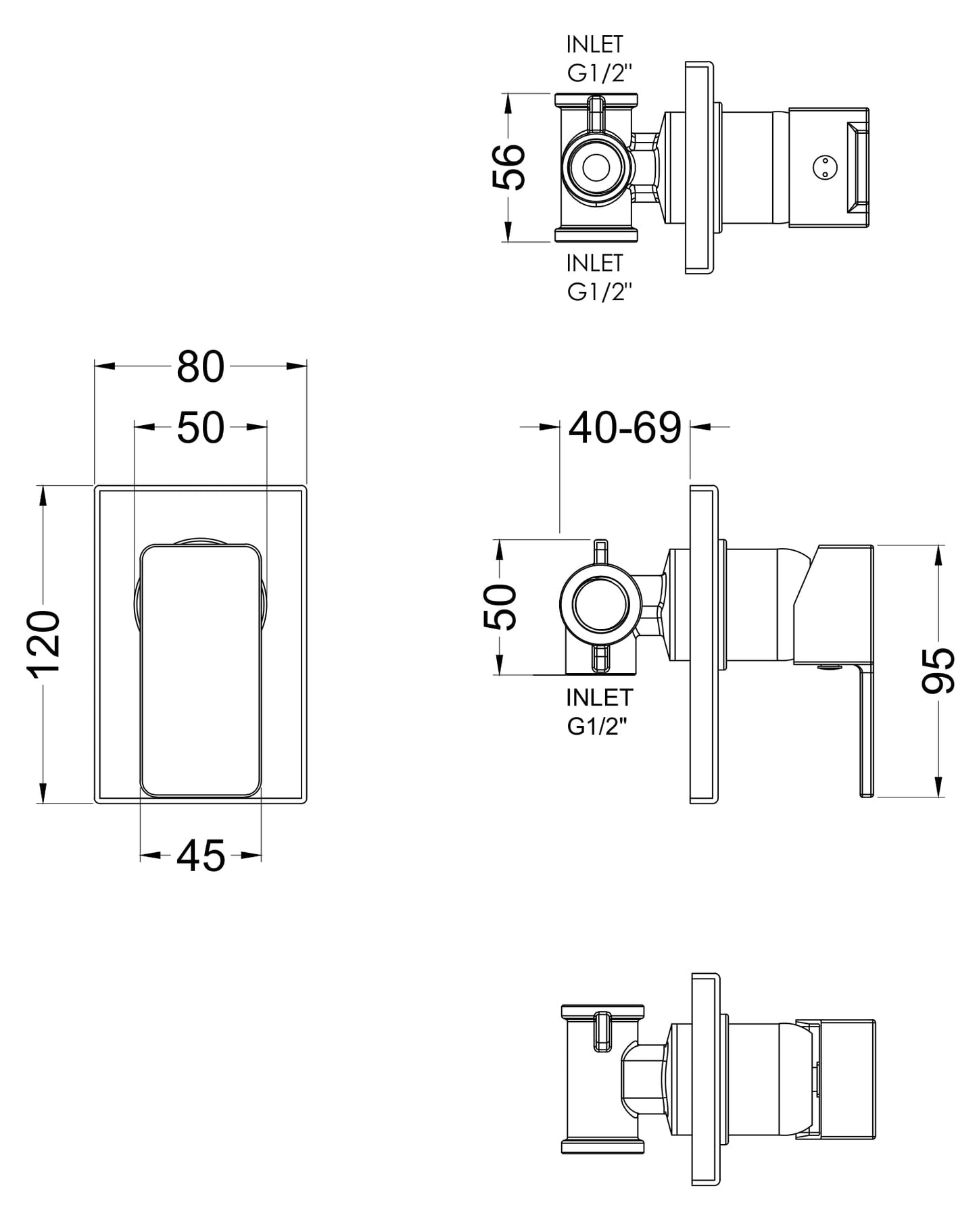 NUIE Manual Shower Valve