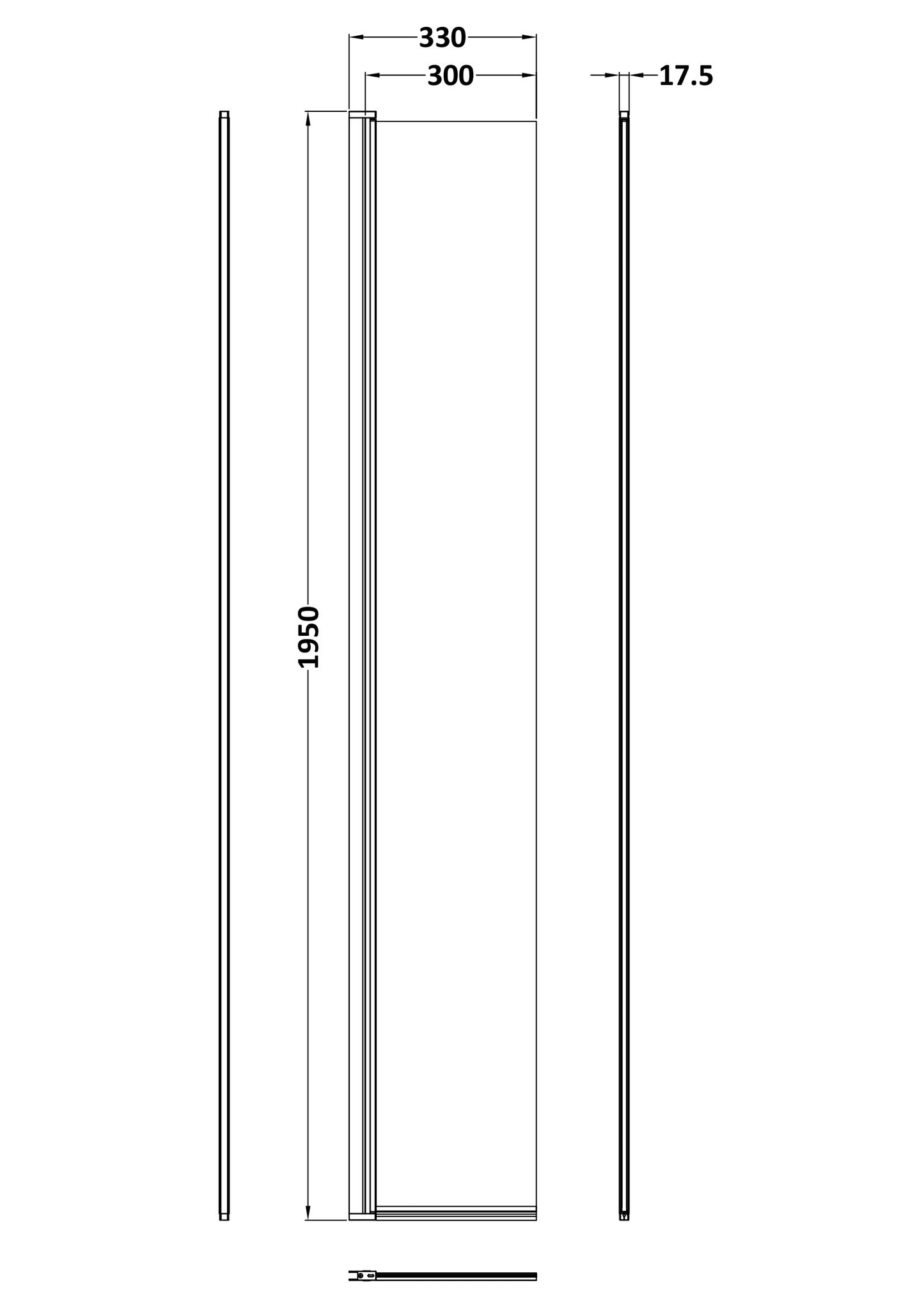 NUIE 300mm Hinged Flipper Screen