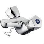 Armitage Shanks B9869AA Sandringham 21 Washbasin Mixer 1 TH Weighted Chain & Plug