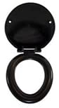 Celmac STA11BL Tamar Value Plastic Seat and Cover, Plastic Hinge, Black