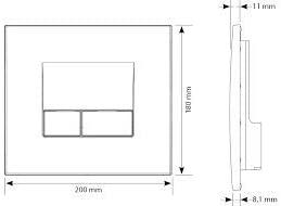 Siamp 31191260 Smarty Flush Plate Bright Chrome/Matt Chrome