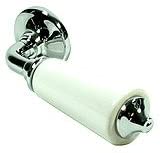 Derwent Macdee Chrome Victorian Chrome & White Ceramic Cistern Lever Handle DCA01WH, Multi-Colour