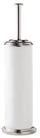 Croydex Bathroom White Chrome Toilet Brush and Holder - AJ400141