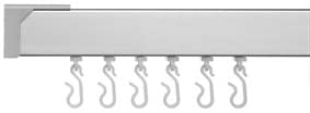 Croydex GP81300 Silver Profile 400 2135 mm Shower Rail, Bathroom