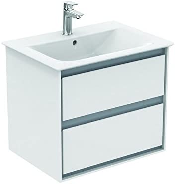 Ideal Standard CONNECT Air furniture vanity unit, 600mm, 2 pull-outs, E0818, colour: White glossy/white matt - E0818B2